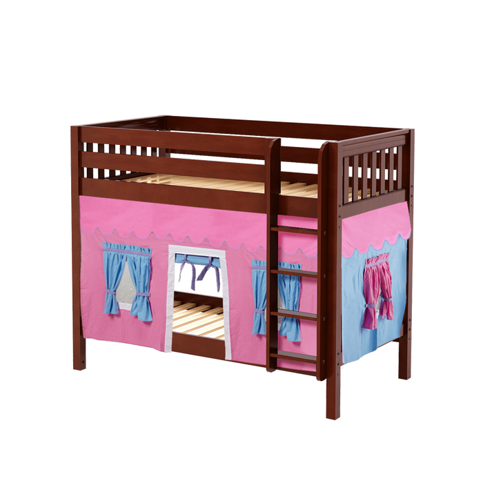 Maxtrix Twin Medium Bunk Bed with Straight Ladder + Curtain (800 Lbs. Rating)