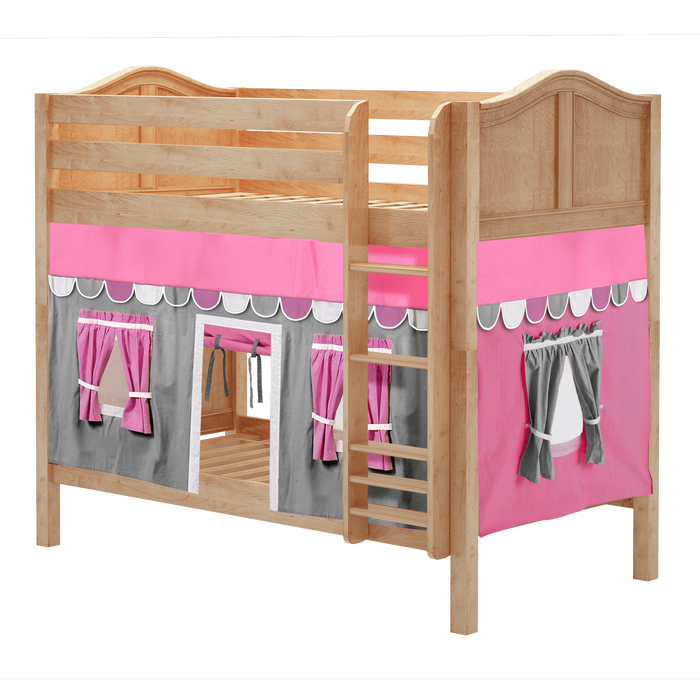 Maxtrix Twin Medium Bunk Bed with Straight Ladder + Curtain (800 Lbs. Rating)
