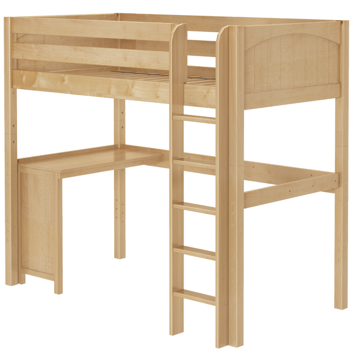 Maxtrix Twin High Loft Bed + Corner Desk (800 Lbs. Rating)