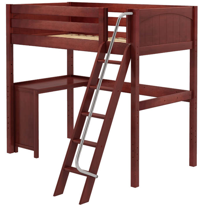 Maxtrix Twin High Loft Bed + Corner Desk (800 Lbs. Rating)