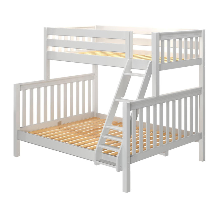 Maxtrix High Twin XL Over Queen Bunk Bed with Ladder (800 Lbs. Rating)