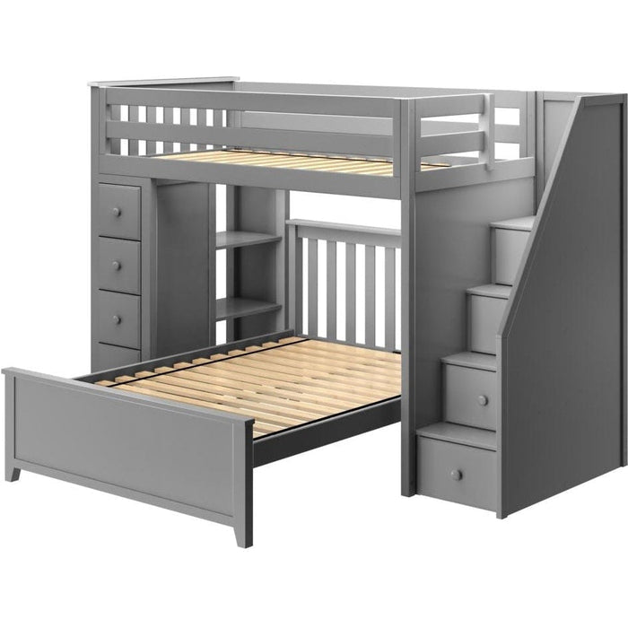 Jackpot Deluxe Staircase Loft Bed Storage + Full Bed