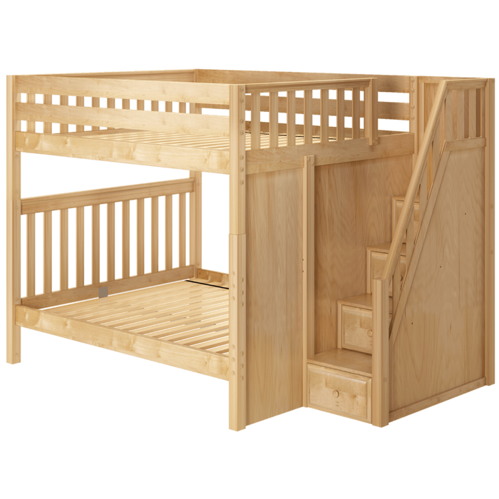 Maxtrix Queen High Bunk Bed with Stairs (800 Lbs. Rating)