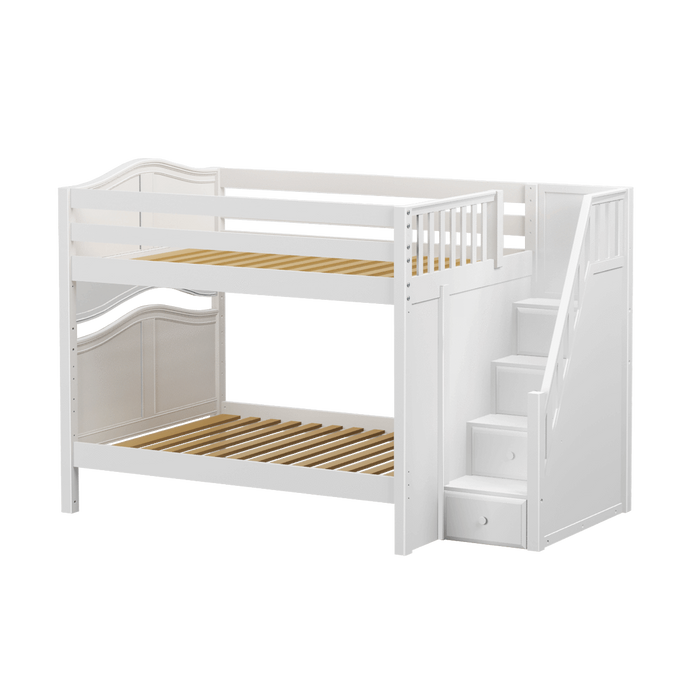Maxtrix Full Medium Bunk Bed with Stairs (800 Lbs. Rating)