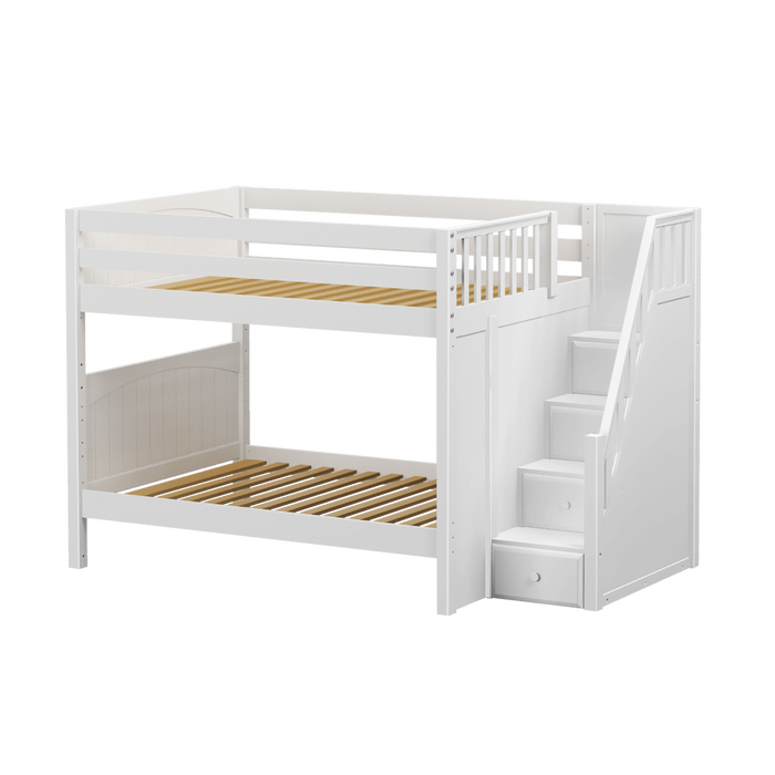 Maxtrix Full Medium Bunk Bed with Stairs (800 Lbs. Rating)