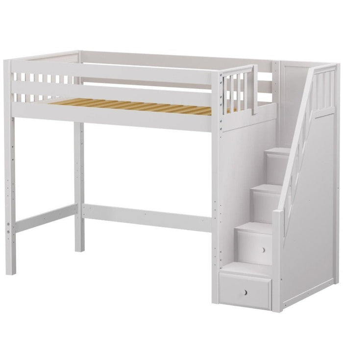 Maxtrix Twin XL High Loft Bed with Stairs (800 Lbs. Rating)