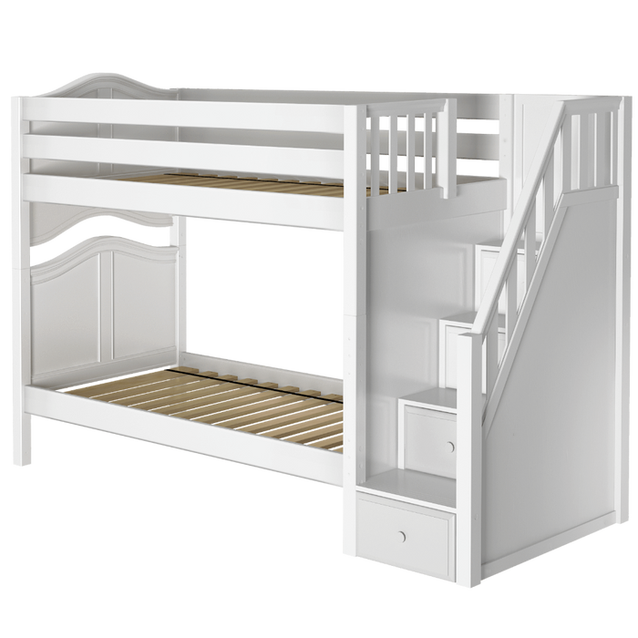 Maxtrix Twin Medium Bunk Bed with Stairs (800 Lbs. Rating)