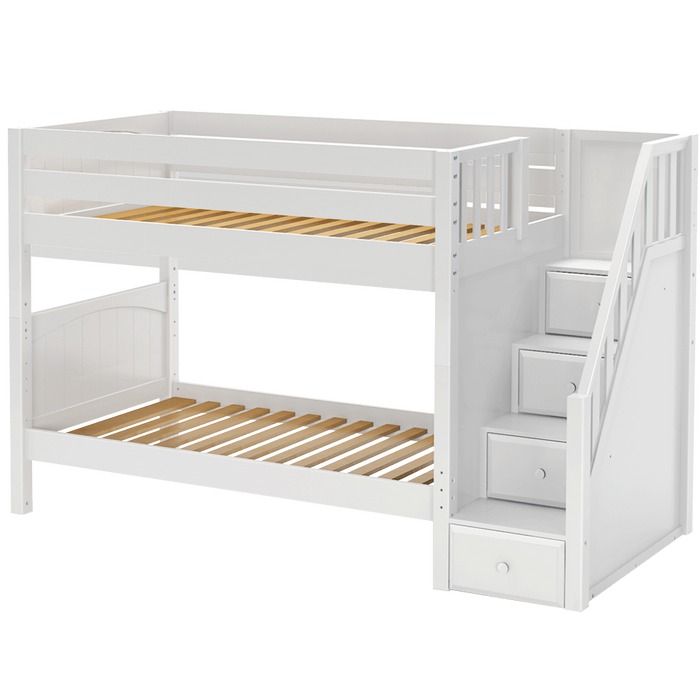 Maxtrix Twin Medium Bunk Bed with Stairs (800 Lbs. Rating)
