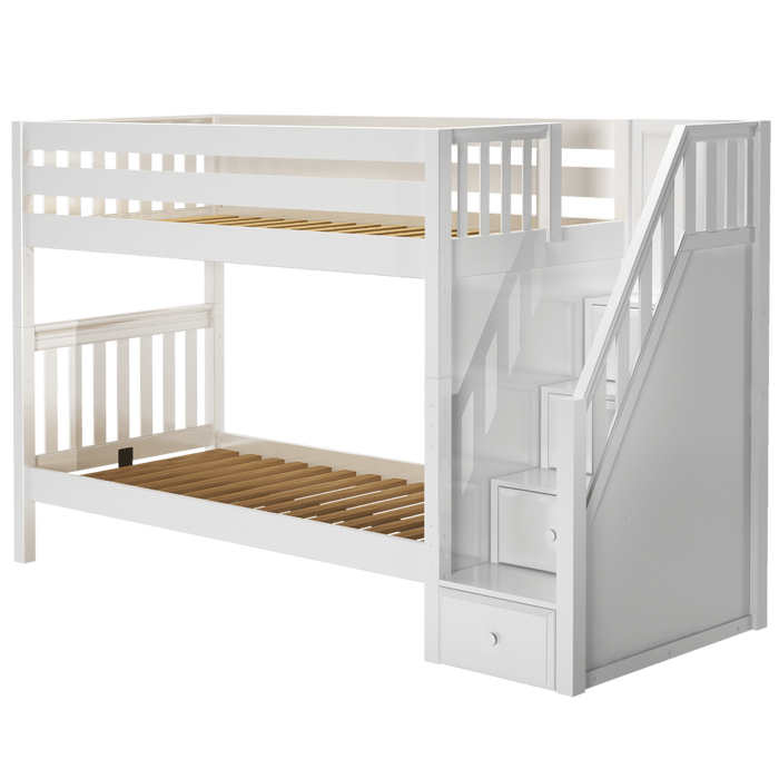 Maxtrix Twin XL Medium Bunk Bed with Stairs (800 Lbs. Rating)