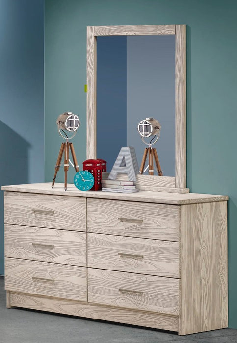 Innovations 6 Drawer Double Dresser in Birch