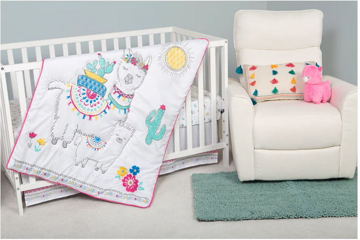 Sammy Lou Llama Mama 4 Piece Crib Bedding Set FREE SHIPPING Molly Monkey