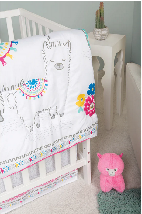 Sammy Lou Llama Mama 4 Piece Crib Bedding Set FREE SHIPPING Molly Monkey