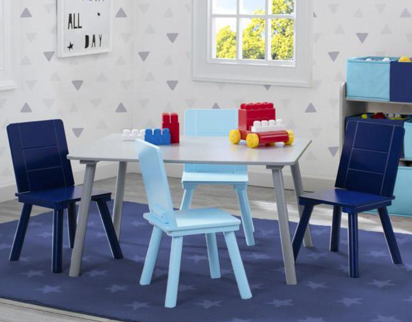 Delta Children  Kids Table and Chair Set (4 Chairs Included)