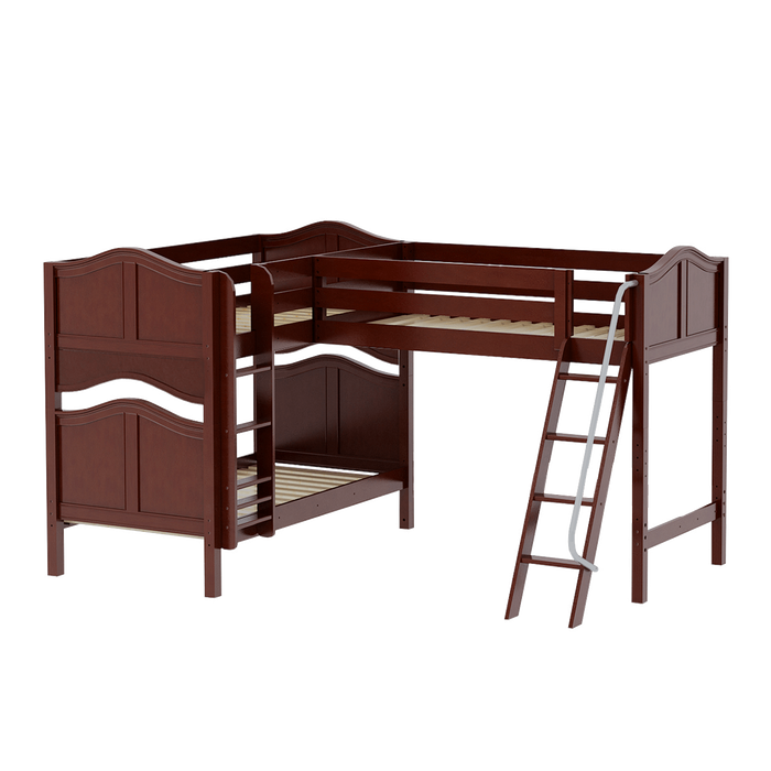Maxtrix Twin Medium Corner Loft Bunk Bed (800 Lbs. Rating)