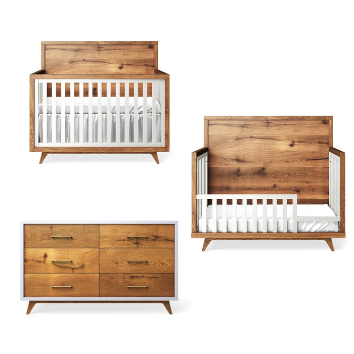 Romina Uptown Collection 4-in-1 Crib and Double Dresser