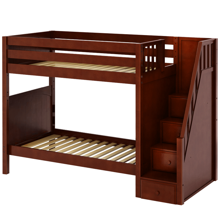 Maxtrix Twin High Bunk Bed with Stairs (800 Lbs. Rating)