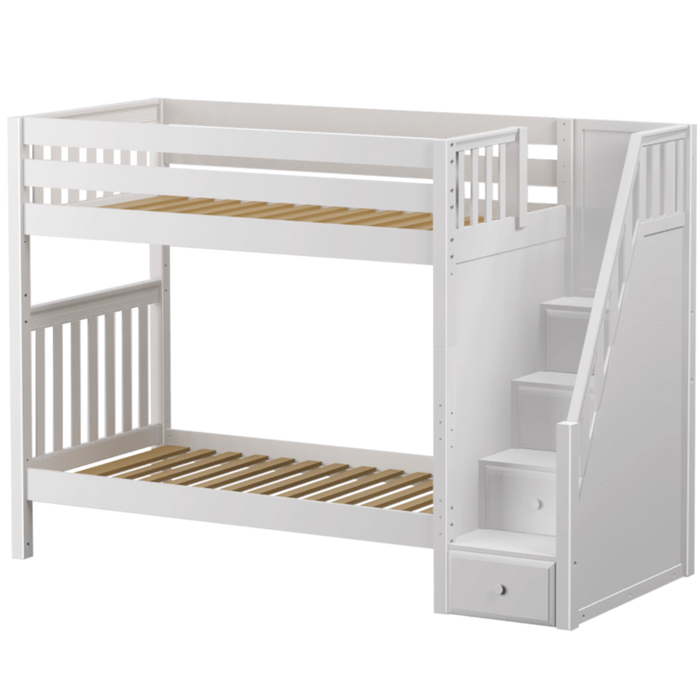 Maxtrix Twin High Bunk Bed with Stairs (800 Lbs. Rating)