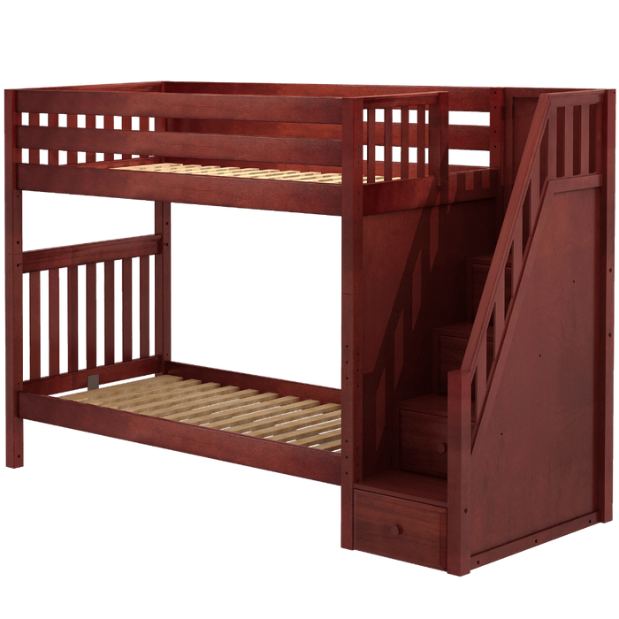 Maxtrix Twin XL High Bunk Bed with Stairs (800 Lbs. Rating)