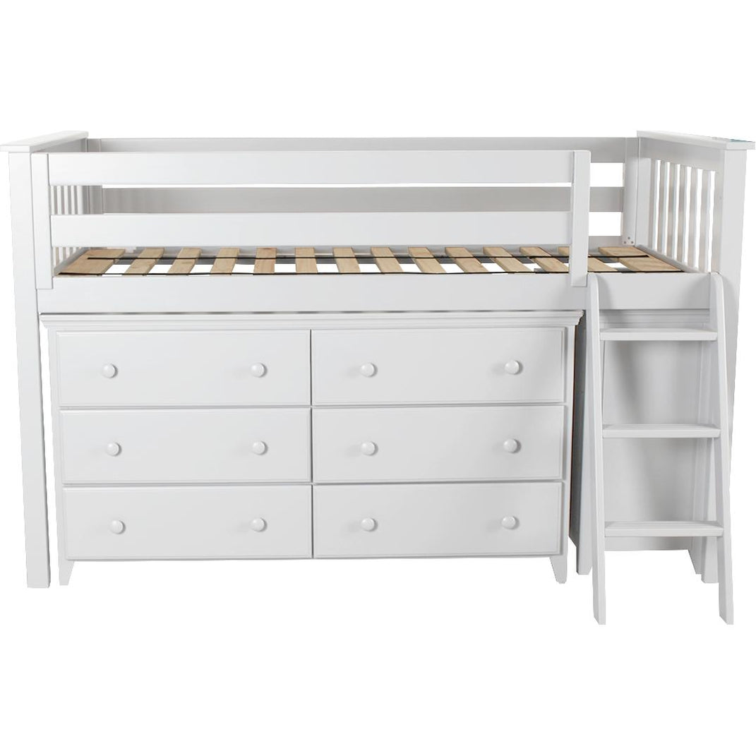 Jackpot Deluxe Twin Storage Loft Bed with Dresser and Bookcase — Molly ...