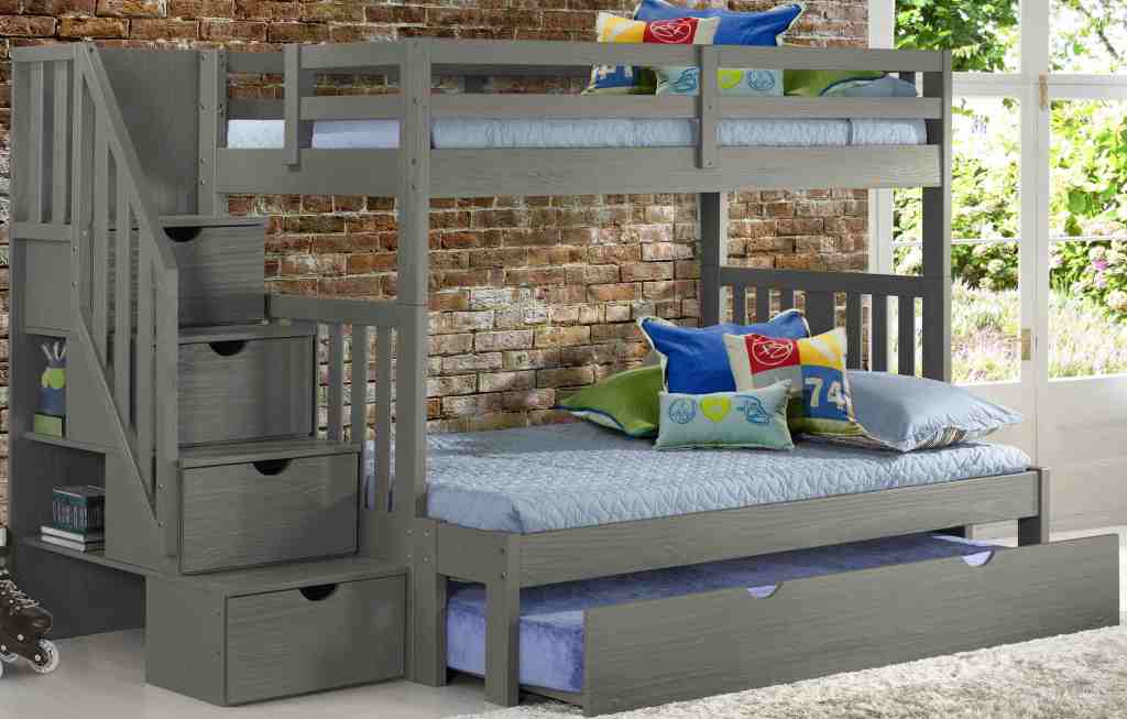 Innovations Twin over Full Staircase Bunk**400 lbs Rating on each Bed