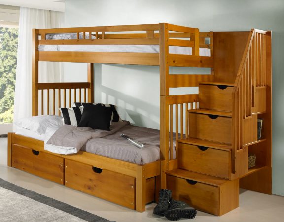 Innovations Twin over Full Staircase Bunk**400 lbs Rating on each Bed