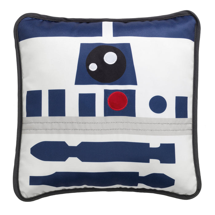 Lambs & Ivy Star Wars Signature R2D2 White/Blue Decorative Throw Pillow