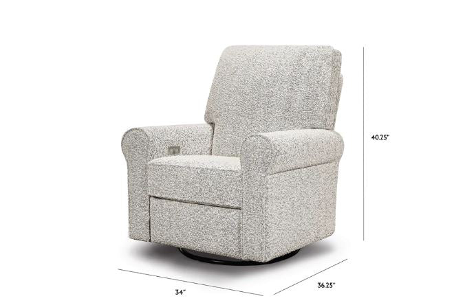 Monogram Power Monroe Recliner and Swivel Glider in Eco-Performance Fabric with USB port | Water Repellent & Stain Resistant
