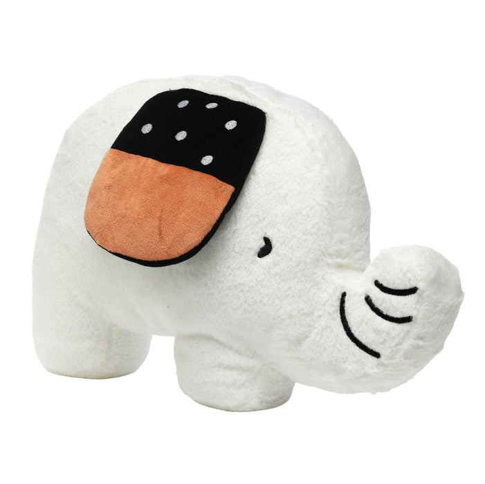 Lambs & Ivy Patchwork Jungle Pillow Plush White Elephant Stuffed Animal Toy